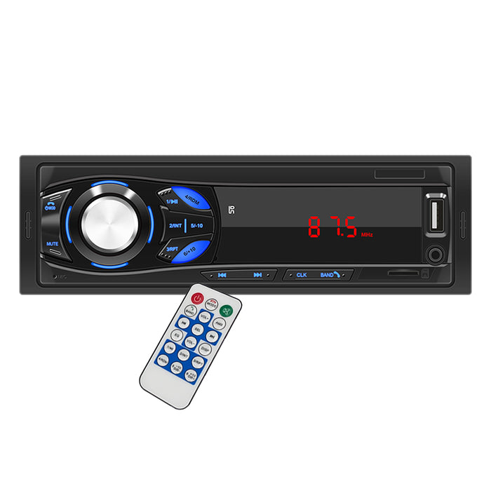 Radio Estéreo para Coche de 1DIN, Reproductor de MP3, Bluetooth, Radio, USB, AUX, SD, Pantalla LCD,